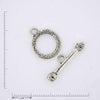 Silver toggle clasp jewelry findings.