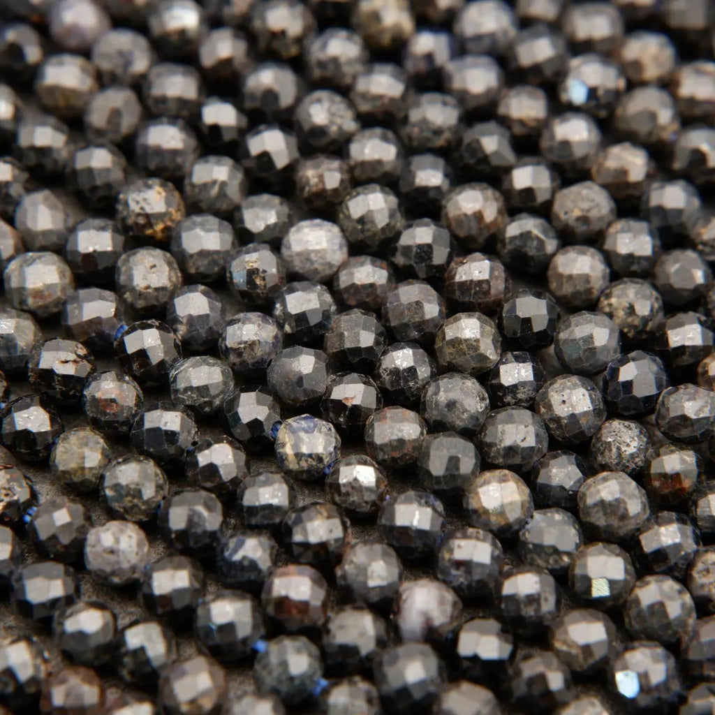 Smoky Dark Blue Sapphire · Microfaceted · Round · 2.8mm **CLEARANCE**, Tejas Beads, Beads