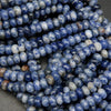 Rondelle blue snowflake sodalite beads.