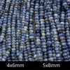 Rondelle blue snowflake sodalite beads.