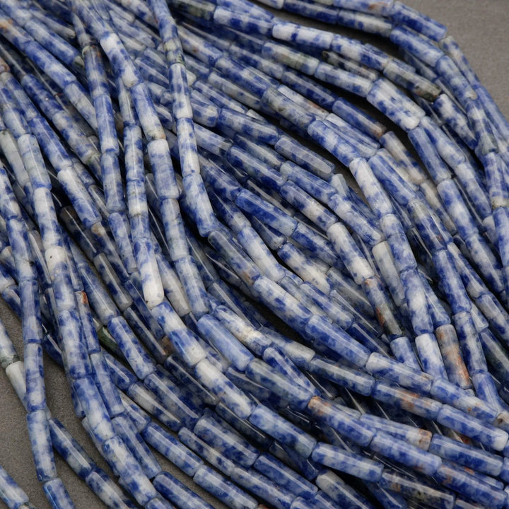 Snowflake Sodalite · Smooth · Tube · 4mm, Tejas Beads, Beads