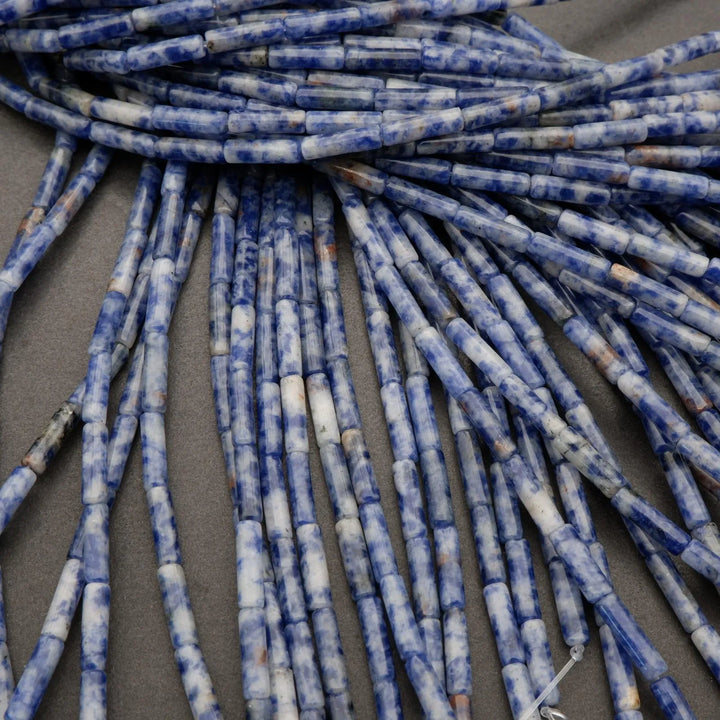 Snowflake Sodalite · Smooth · Tube · 4mm, Tejas Beads, Beads