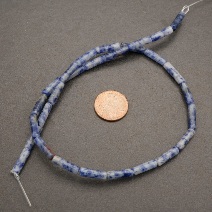 Snowflake Sodalite · Smooth · Tube · 4mm, Tejas Beads, Beads