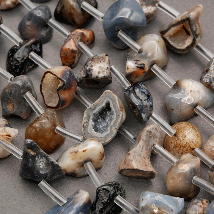Oco Agate · Smooth · Split Geode · Graduated 12mm to 24mm, Tejas Beads, Beads