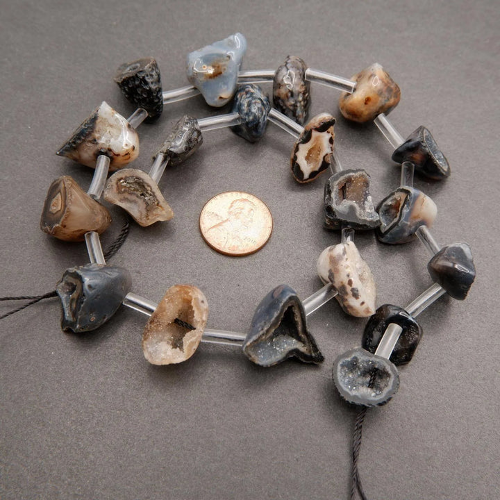 Oco Agate · Smooth · Split Geode · Graduated 12mm to 24mm, Tejas Beads, Beads