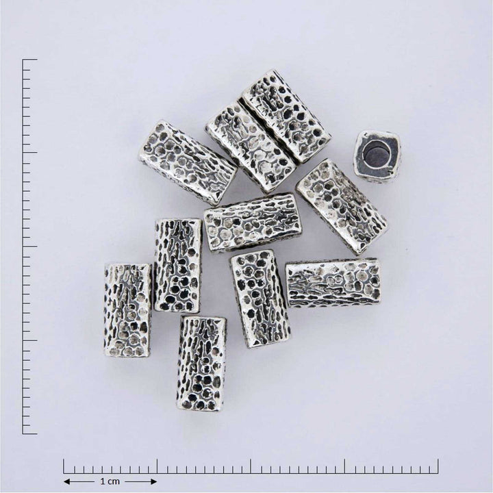 Spotted rectangle tube jewelry findings.
