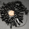 Black tourmaline stick beads.