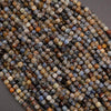 Sunset blue kyanite faceted cube shape beads