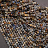 Sunset blue kyanite faceted cube shape beads