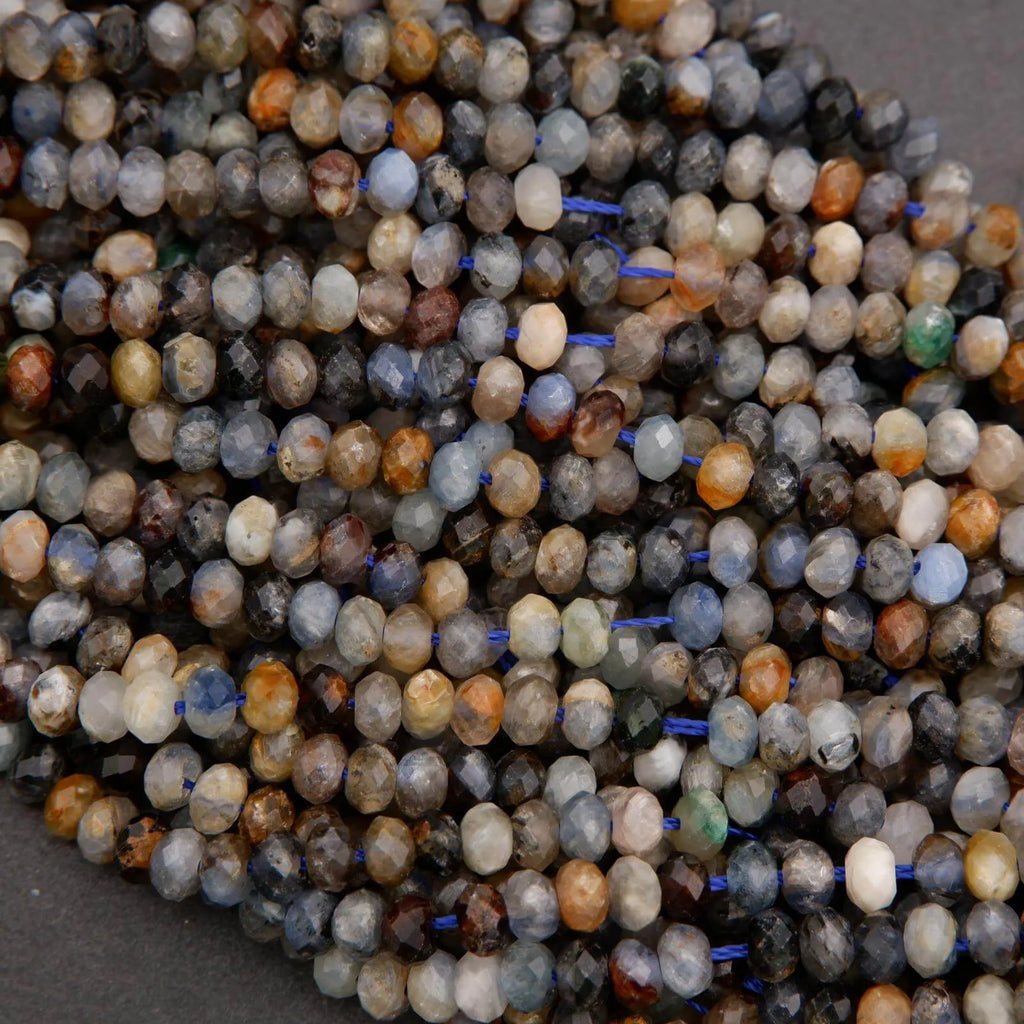 Close-up of multicolored beads on a string