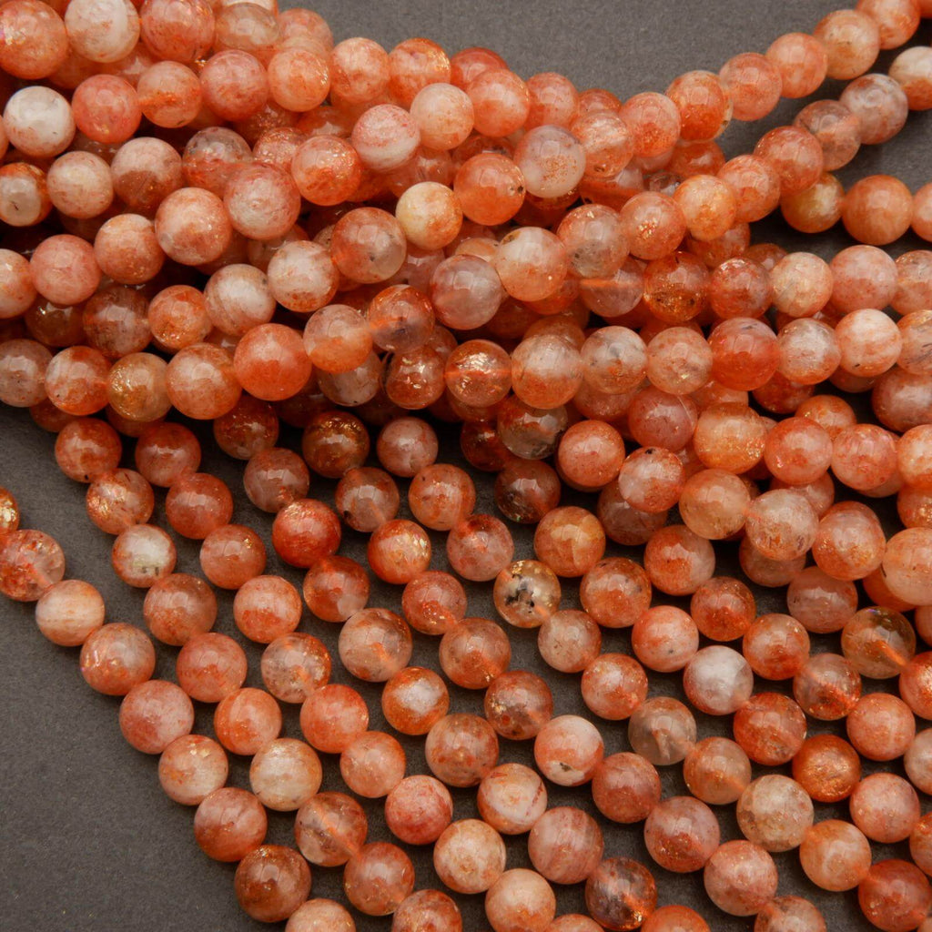 Orange Sunstone Beads.