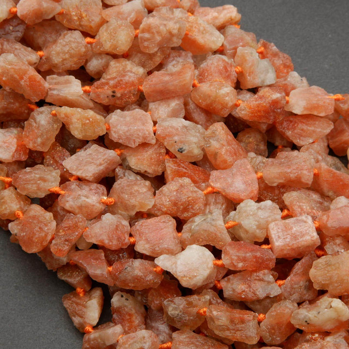 Orange sunstone beads.