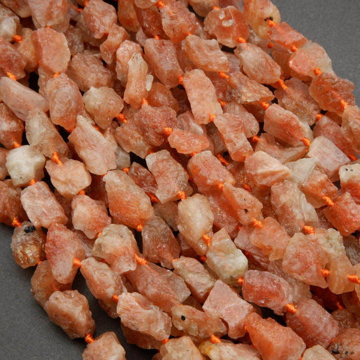 Orange sunstone beads.
