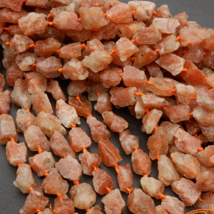 Orange sunstone beads.