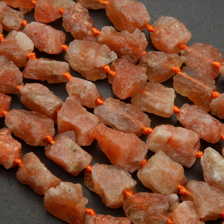 Orange sunstone beads.