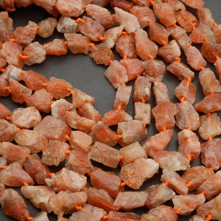 Orange sunstone beads.