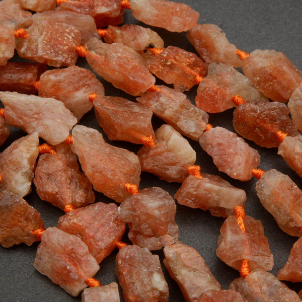 Orange sunstone beads.