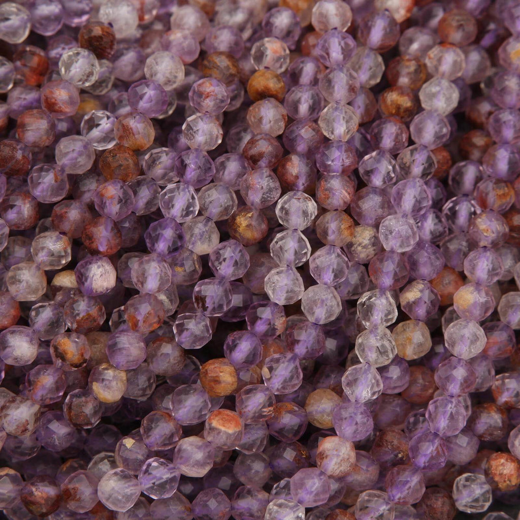Close-up of purple and brown beads