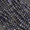 Natural tanzanite gemstone beads with subtle inclusions