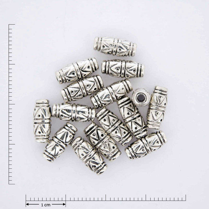 Tapered tube silver jewelry findings.