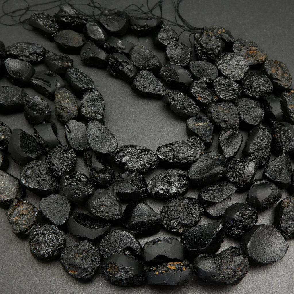 Tektite Ree Pattern Tektite · Rough Raw · Freeform Nuggets · 17x23mm | Bead | Tejas Beads