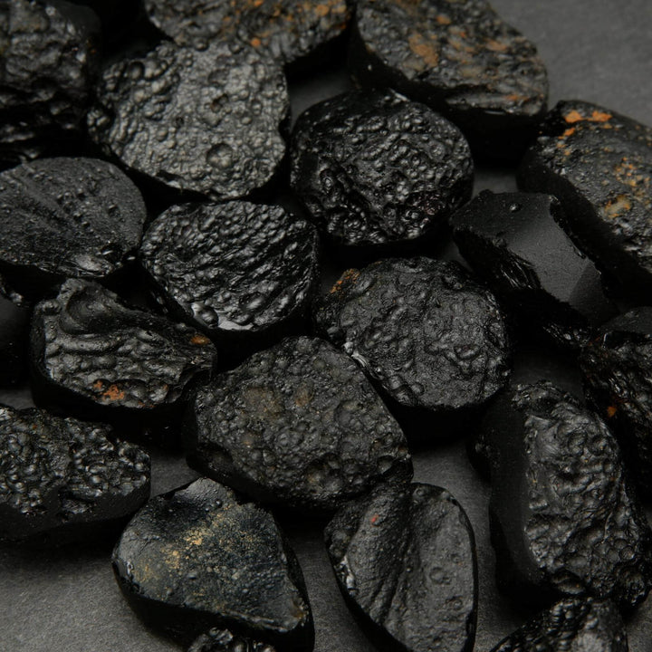 Black Tektite beads.