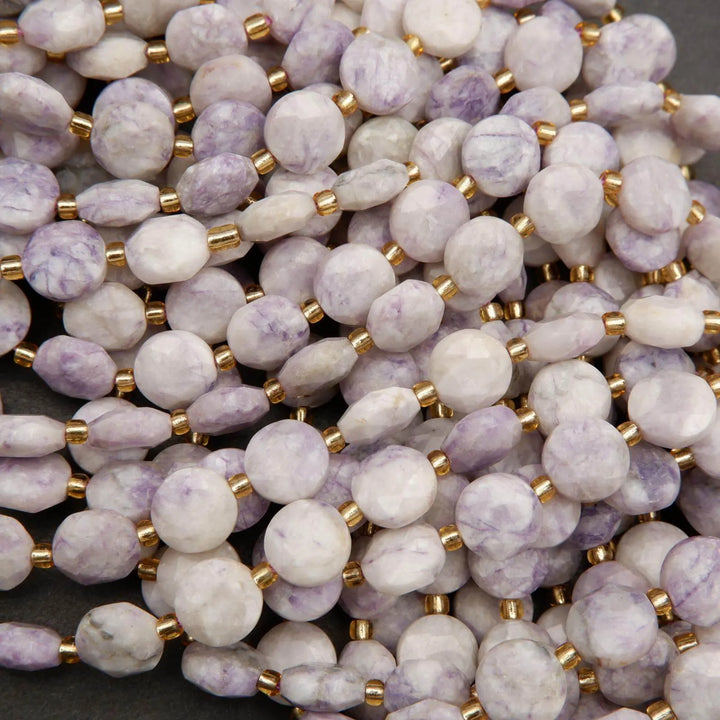 Purple Tiffany Jasper · Faceted · Coin · 8mm, 10mm, Tejas Beads, Beads