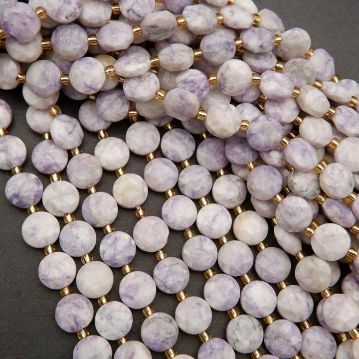 Purple Tiffany Jasper · Faceted · Coin · 8mm, 10mm, Tejas Beads, Beads