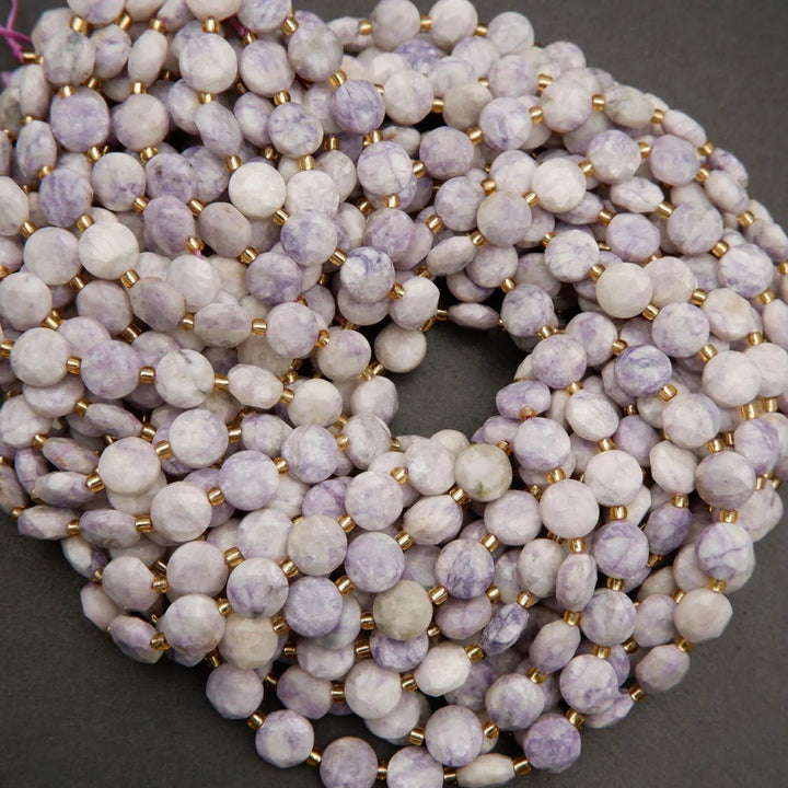 Purple Tiffany Jasper · Faceted · Coin · 8mm, 10mm, Tejas Beads, Beads