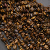 Close-up of tiger eye stones on a dark background