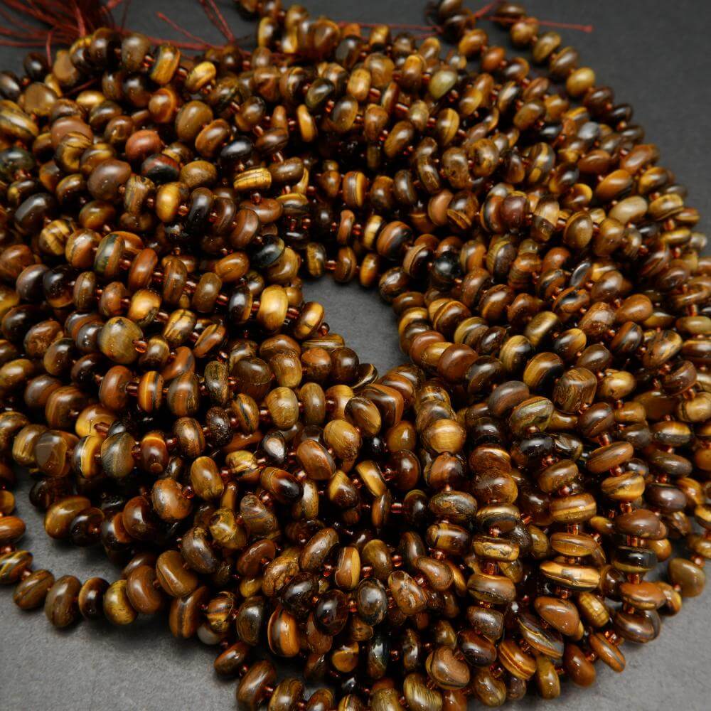 Brown tiger's eye beads.