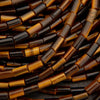 Close-up of brown cylindrical beads