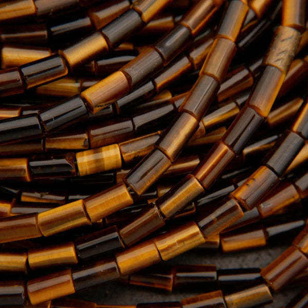Close-up of brown cylindrical beads