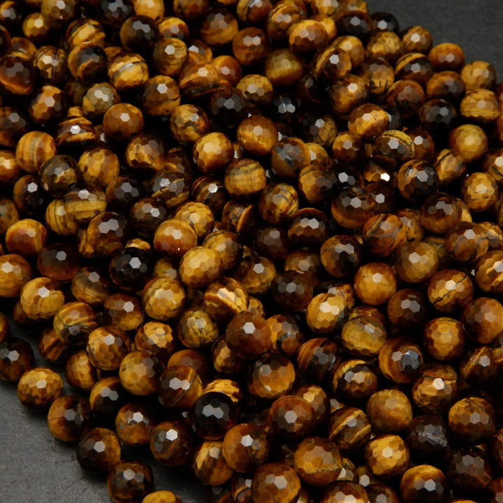 Tiger's Eye · Faceted · Round · 6mm, 8mm, 10mm, Tejas Beads, Beads
