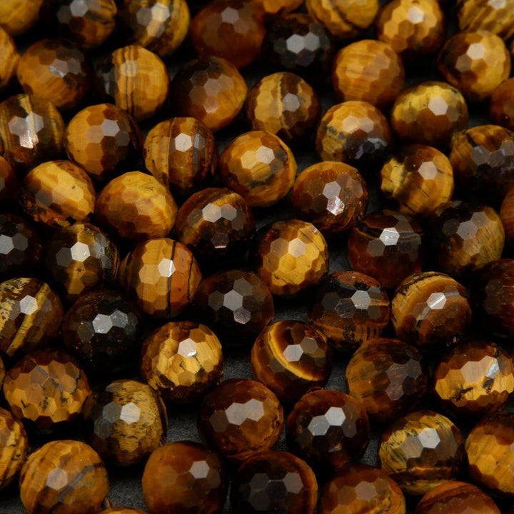 Tiger's Eye · Faceted · Round · 6mm, 8mm, 10mm, Tejas Beads, Beads