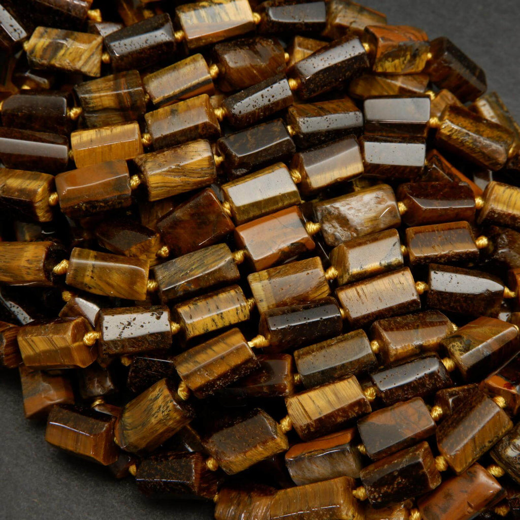 Brown and yellow tiger eye beads.