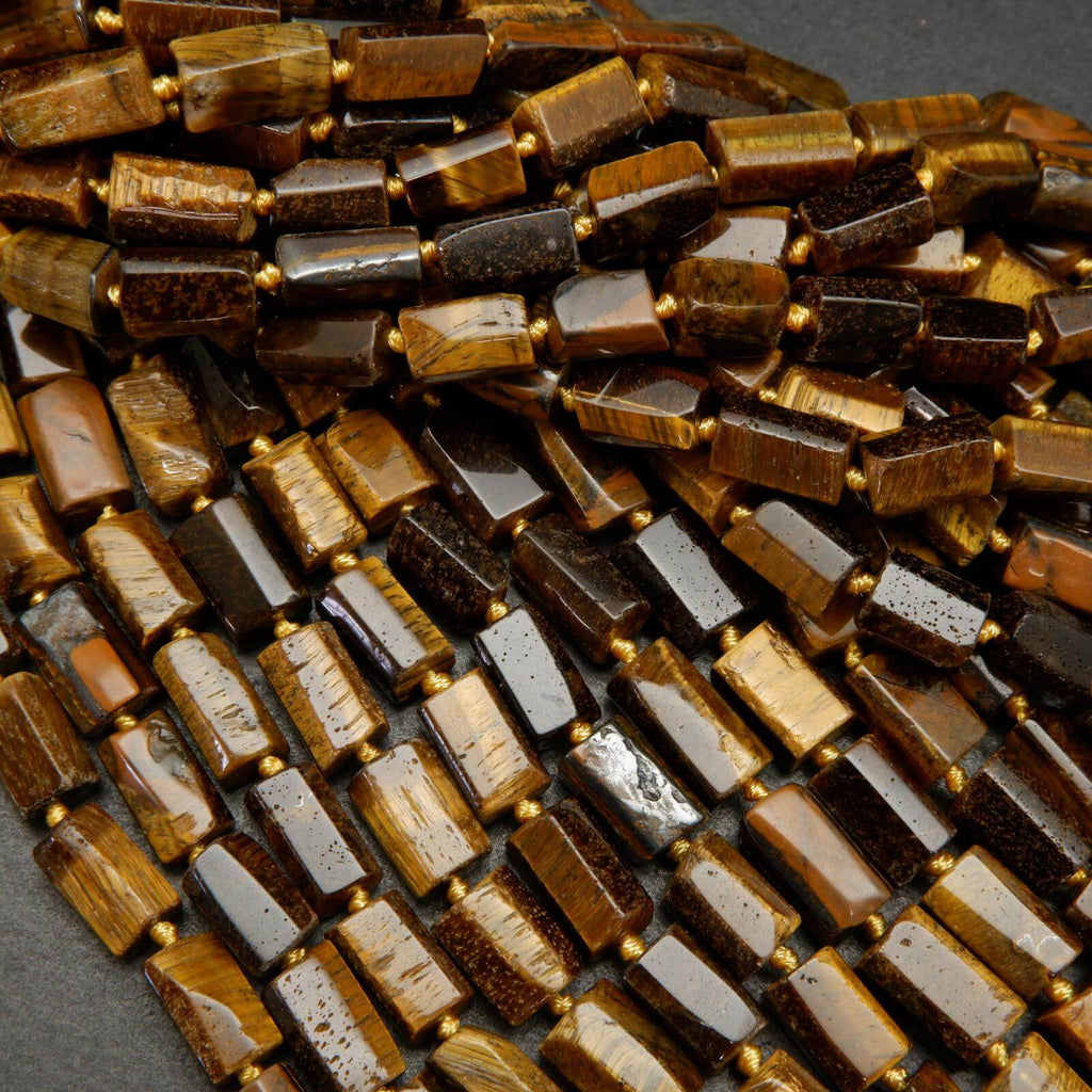 Brown and yellow tiger eye beads.