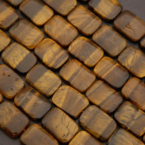 Tiger Eye · Smooth · Rectangle · 12mm, 13mm, 15mm, Tejas Beads, Beads