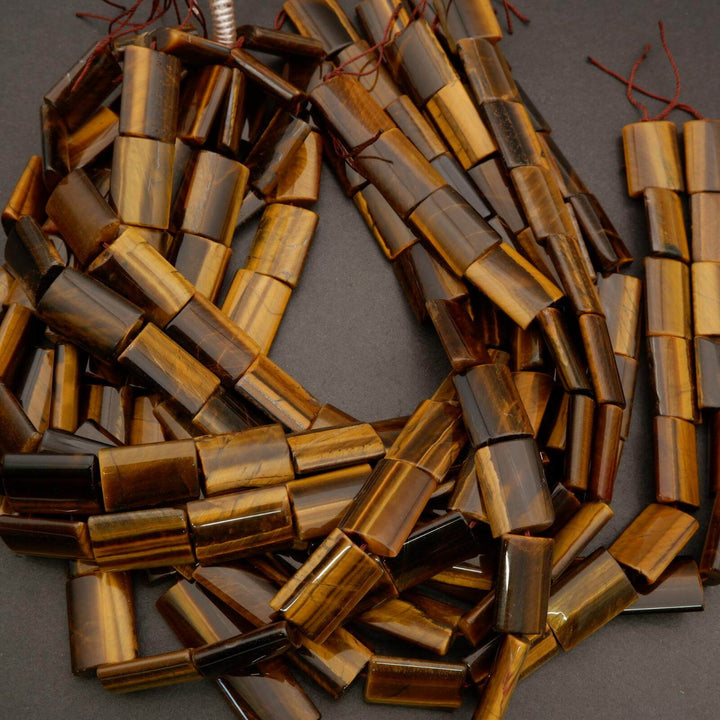 Tiger Eye · Smooth · Rectangle · 12mm, 15mm, Tejas Beads, Beads