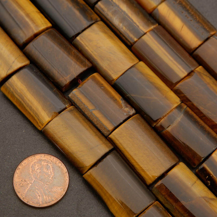 Tiger Eye · Smooth · Rectangle · 12mm, 15mm, Tejas Beads, Beads