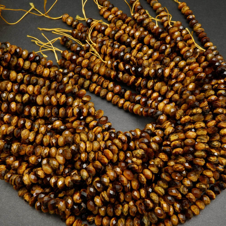 Tiger Eye Faceted Beads.