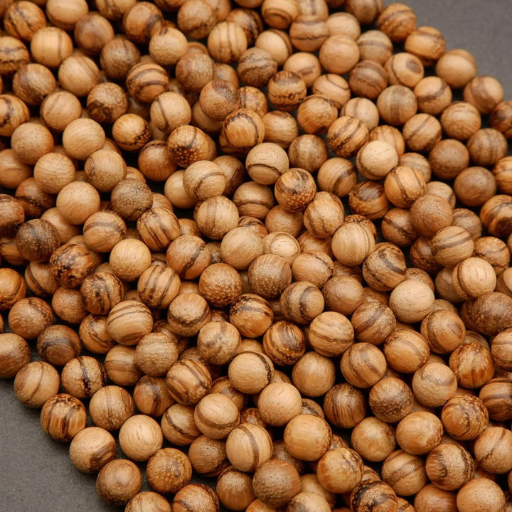 Tiger Stripe Wood · Smooth · Round · 6mm, 8mm, 10mm, Tejas Beads, Beads