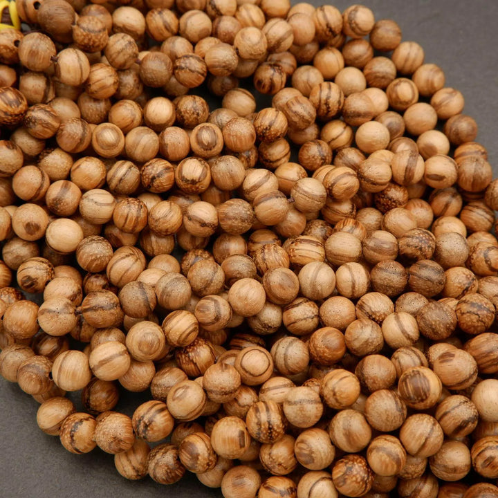 Tiger Stripe Wood · Smooth · Round · 6mm, 8mm, 10mm, Tejas Beads, Beads
