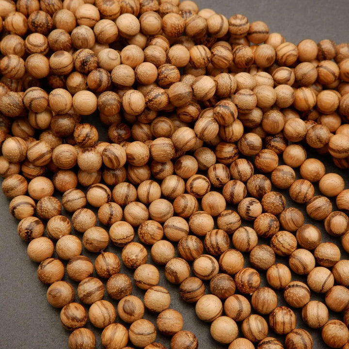 Tiger Stripe Wood · Smooth · Round · 6mm, 8mm, 10mm, Tejas Beads, Beads