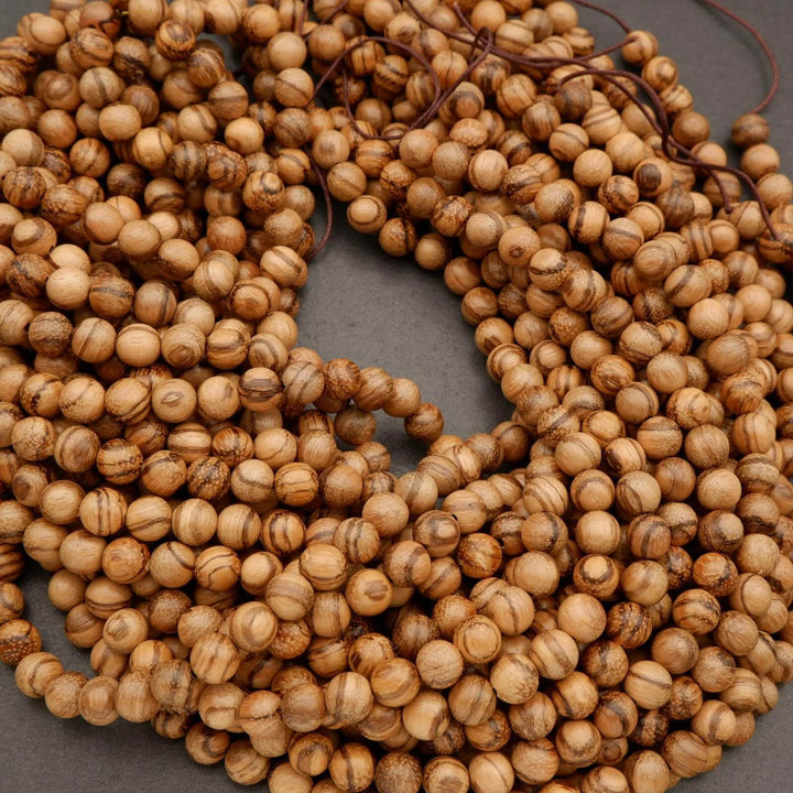 Tiger Stripe Wood · Smooth · Round · 6mm, 8mm, 10mm, Tejas Beads, Beads
