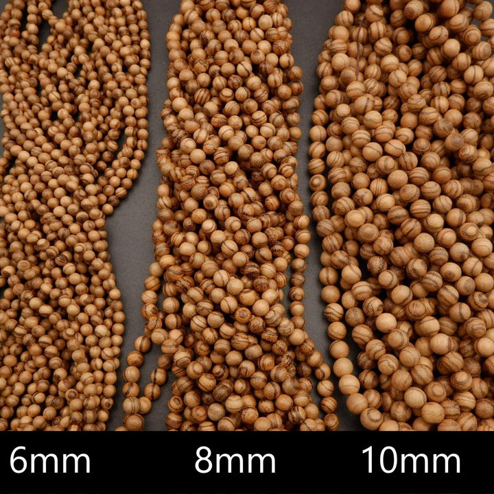 Tiger Stripe Wood · Smooth · Round · 6mm, 8mm, 10mm, Tejas Beads, Beads