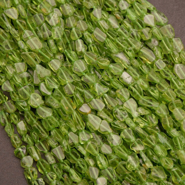 Peridot · Smooth · Freeform Nugget Slices · 6mm, Tejas Beads, Uncategorized