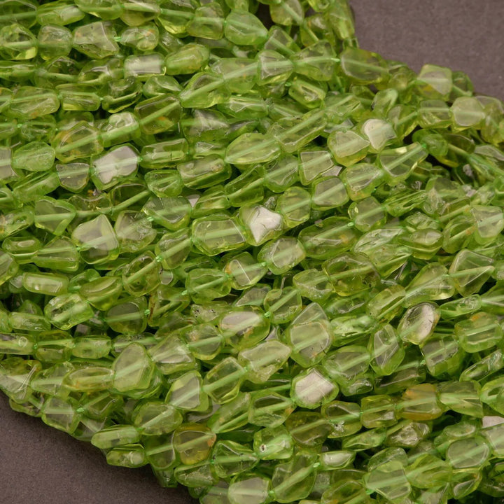 Peridot · Smooth · Freeform Nugget Slices · 6mm, Tejas Beads, Uncategorized