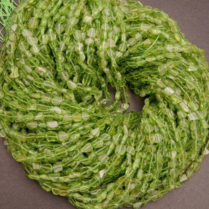 Peridot · Smooth · Freeform Nugget Slices · 6mm, Tejas Beads, Uncategorized