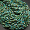 Rondelle faceted turquoise beads.